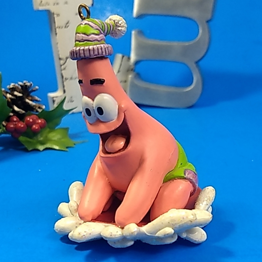 VTG 90s Patrick sledding ornament